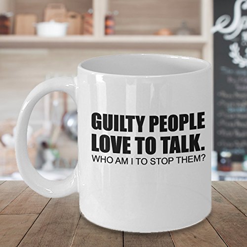 Rocketboots Joe Kenda Mug - Guilty People Love To Talk. Who Am I To Stop Them? - 11 Oz Coffee Mug - Great Gift For Homicide Hunter Fan #TOP5