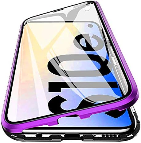 PHOVOLT Galaxy S10e lite Magnetic Case, 360° Tempered Glass Shockproof Magnetic Adsorption Metal Bumper Flip Cover