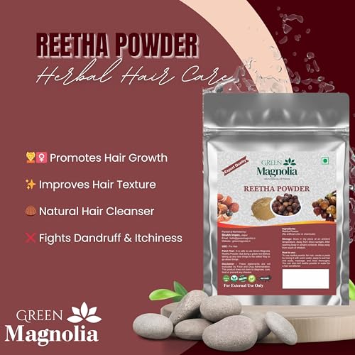 Image of Reetha Powder for Hair Care Pure Soapnut (Aritha) Powder No Chemicals or Artificial Colour Natural Scalp & Hair Cleanser (100gm)