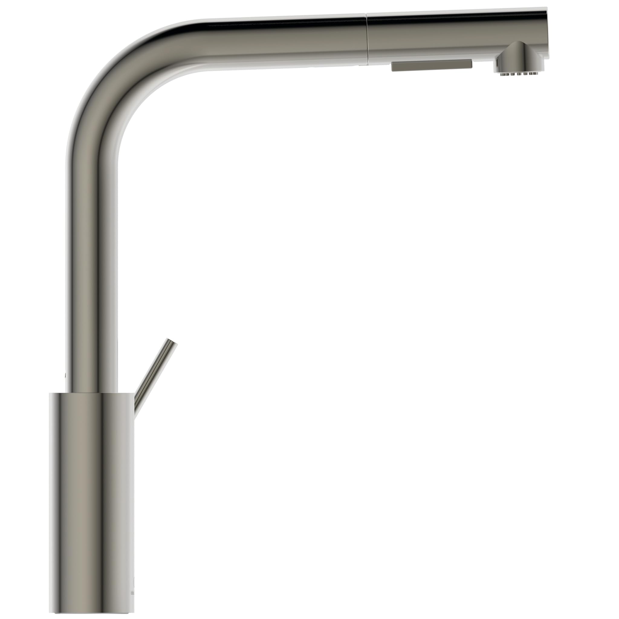 Ideal Standard – Gusto Monomando de cocina, Caño redondo en L, con rociador extraíble y dos modos de chorro, caño giratorio 360°, fácil de instalar con fijación EasyFix+, Tormenta Plateada