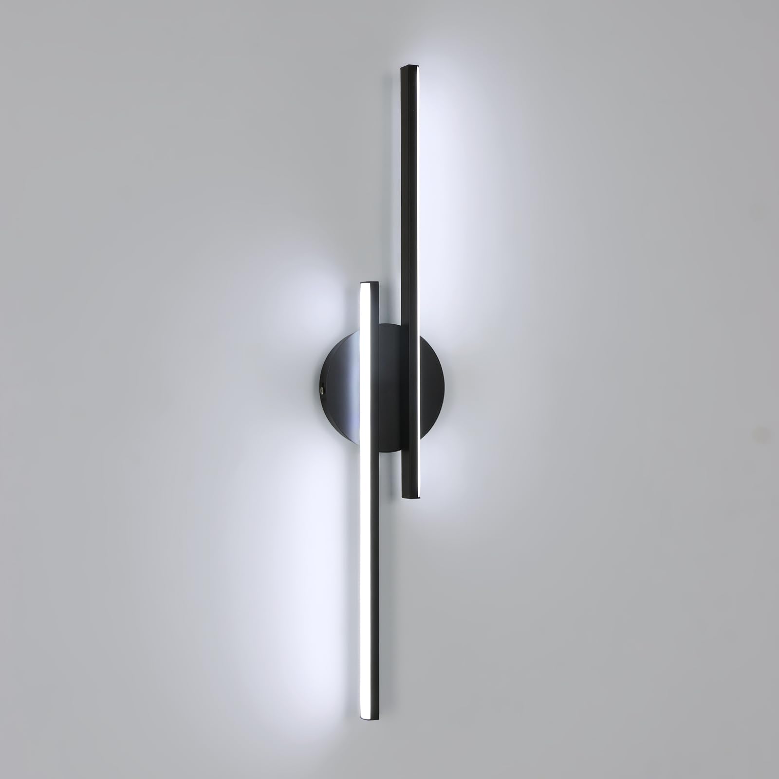 Riserva 6500K-Black,24W Wall Light Led Indoor, 24W Wall Lamp Black Modern, Minimalist Wall Sconce Linear Aluminium For Living Room, Bedroom, Hallway, Corridor, 6500K Cool White