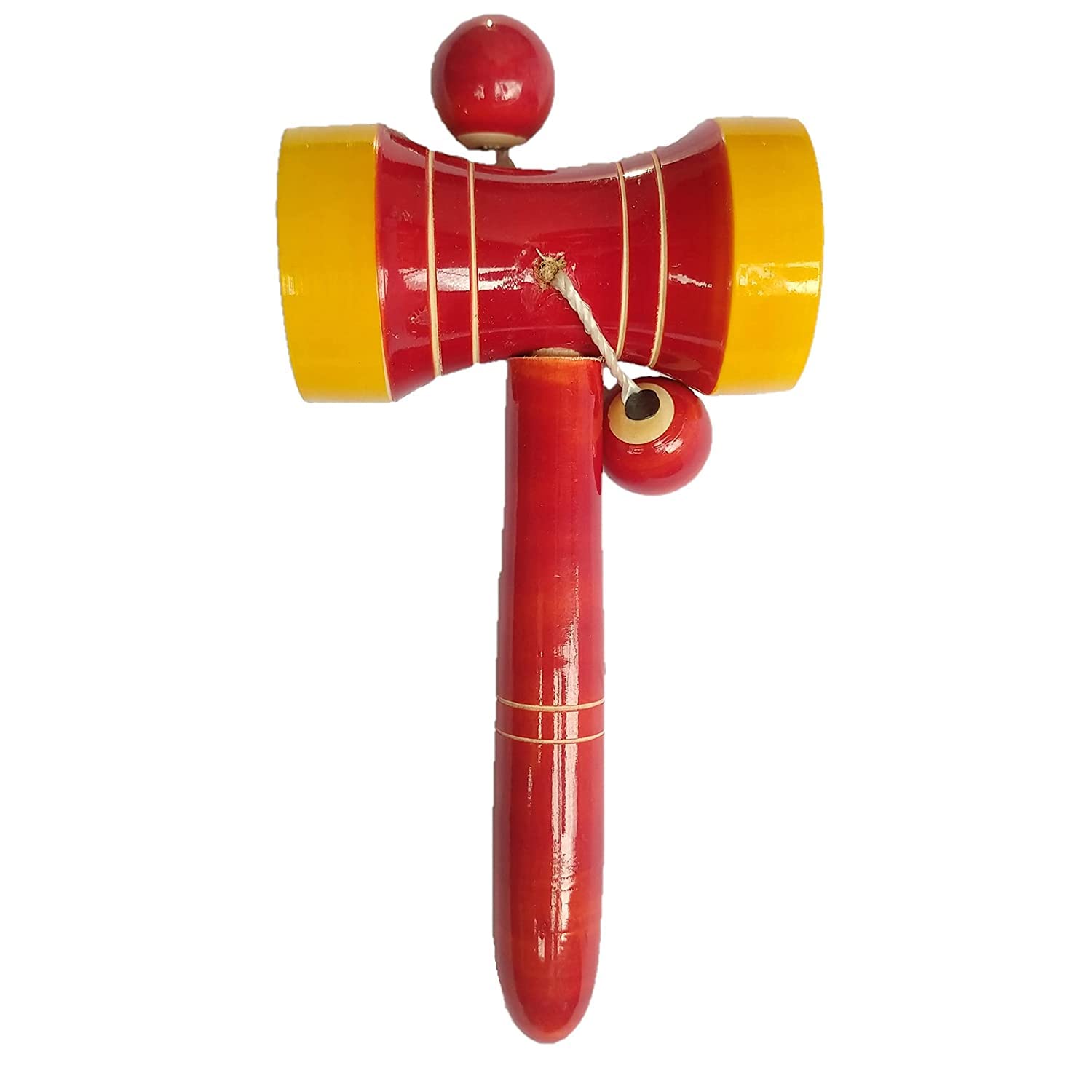 YAMKAYco frienly Wooden Jhunjhuna Damru Rattle Toy with Medium Sound for Kids Infant Pack of 1 (B09KS1LY9K) Amazon Price History, Amazon Price Tracker