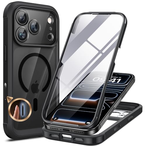 Image of Miracase Magnetic for 18 Pro Case, Military Drop Protection, Black