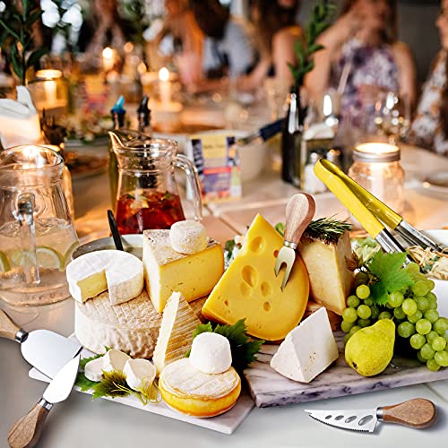 Exquisite 8-Piece Cheese Knife Set || Charcuterie Accessories Including Cheese Knives & Mini Knife Sharpener & Corkscrew || Stainless Steel Cheese Cutter For Cheese/Butter/Cream With Wood Handle…… #TOP4