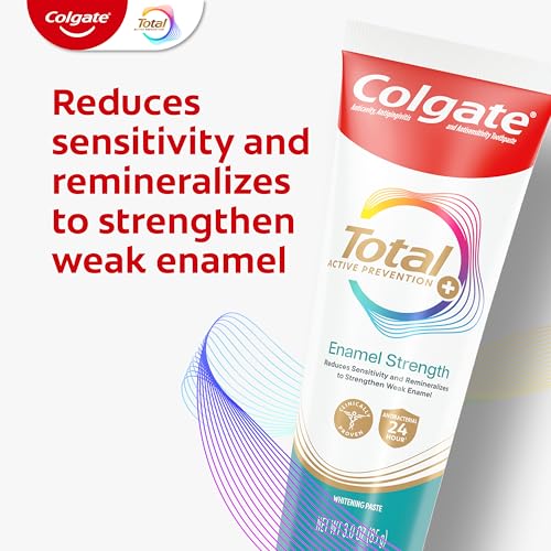 Colgate Total Enamel Strength Remineralizing Toothpaste, 3 Pack, 3 oz - image 2