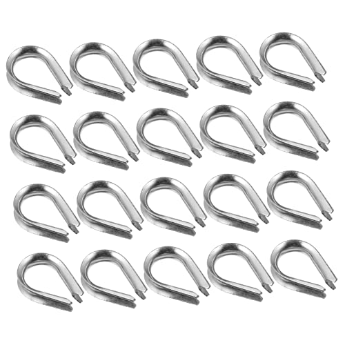 iplusmile 20piezas Fijación De Cable De Alta Resistencia Guardacabos Para Cable Anillo De Corazón De Pollo