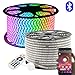 Produktbild LED Strip, 50M RGB LED Streifen, Lichterschlauch 24 Tasten Fernbedienung Bluetooth Kontrolliert Lichtband, GreenSun LED Lighting Wasserdicht IP65 Lichterkette für Weihnachten, Party, Haus Deko