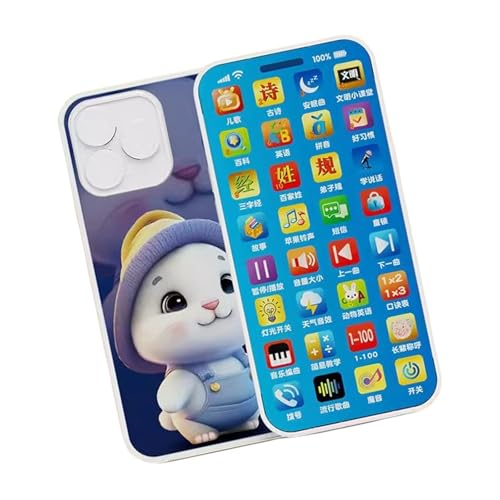 HEEZOU Early Learning Electronic Phone Music Device Wth 32 Function Buttons Voice Auditory Stimulation Handheld Cognition Toy Interactive Learning Toy For Toddler
