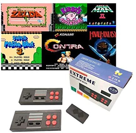 meesa Wireless TV Video Game Set for 2 Player Gamepad - Wireless Game Box ( 620 Games in Built) AV-Out TV Video Game Players 2.4G Dual Wireless Gamepads 2 Player Handheld Game Console 8 Bit System