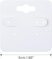 Vista 2 de joycraft 200 tarjetas para aretes, tarjetas de papel blanco de 2 pulgadas, etiquetas de papel en blanco con 6 agujeros, etiquetas de embalaje