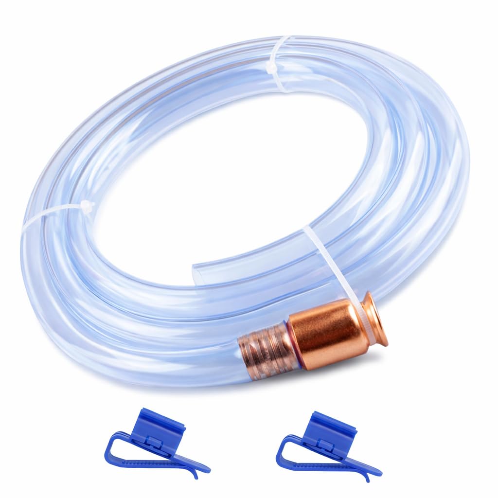 3/4" Gas Siphon Hose, Shaker Siphon for Gasoline/Fuel/Water Transfer, Safety Self Priming Hose 6ft