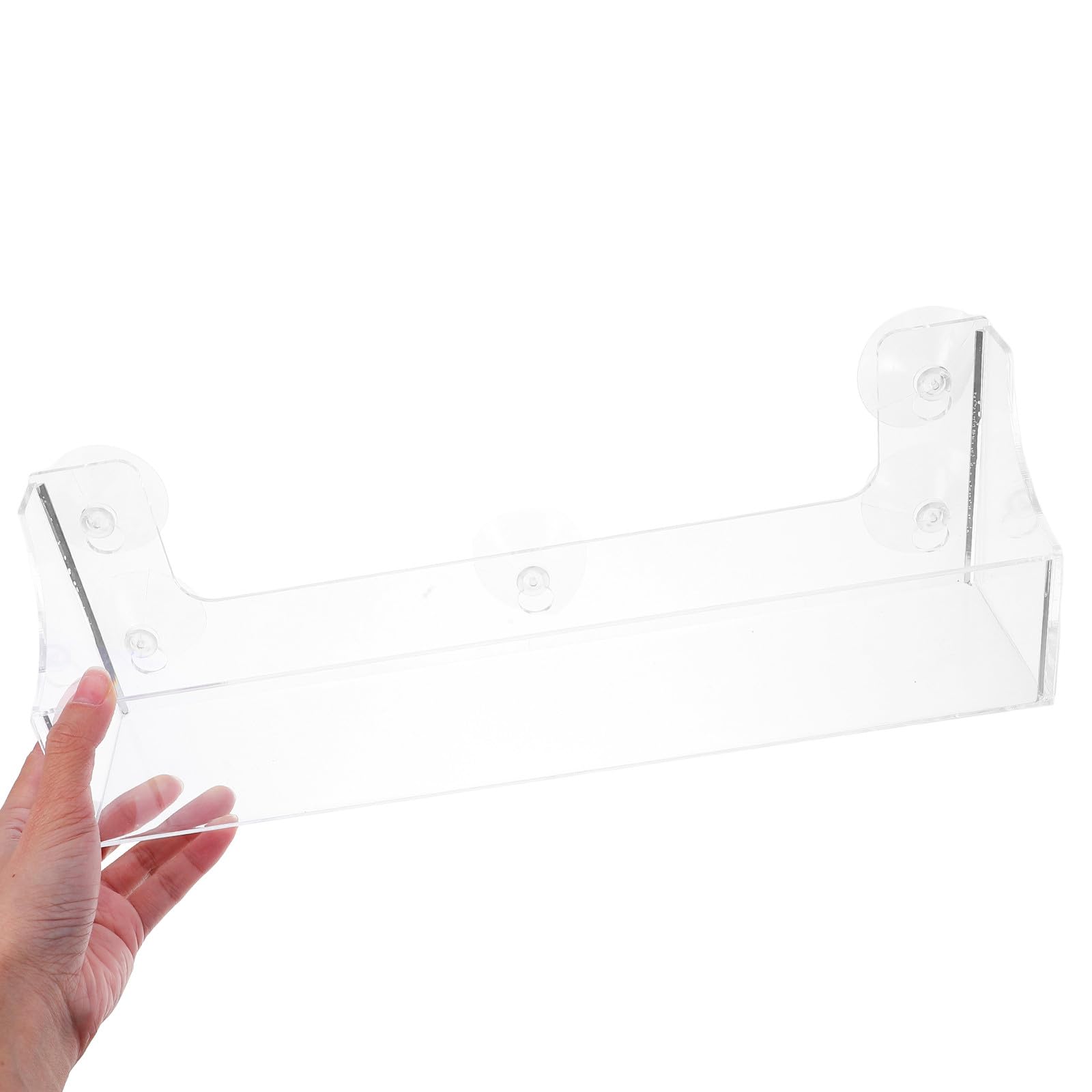 Kühlschrank Organizer aus Transparentem Acryl mit Starkem Saugnapf Aufbewahrungsregal für Gewürze und Getränkedosen Platzsparend für Küche und Kühlschrank
