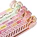 YUBX Pinky Gold Washi Tape Set VSCO Foil Nastro Decorativo per Fai da Te, diari proiettili, pianificatori, Scrapbooking, Confezioni