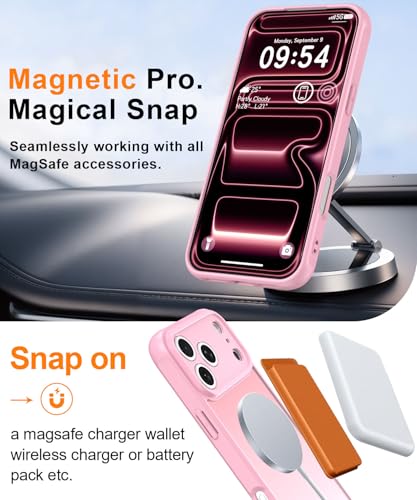 Image of MOCCA Magnetic Shockproof for iPhone 17 Pro Case,Pink
