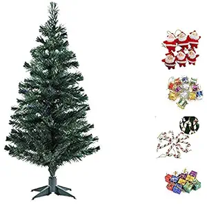 Taufa Villa 3-Ft Christmas Tree with 48 Pcs Ornaments | Perfect for Office, School, Home, and Restaurant Holiday D cor