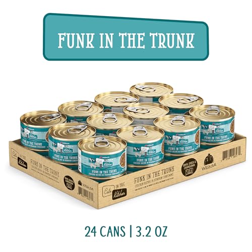 Image of Weruva Cats in The Kitchen, Funk in The Trunk with Chicken in Pumpkin Consomme Cat Food, 3.2oz Can (Pack of 24)