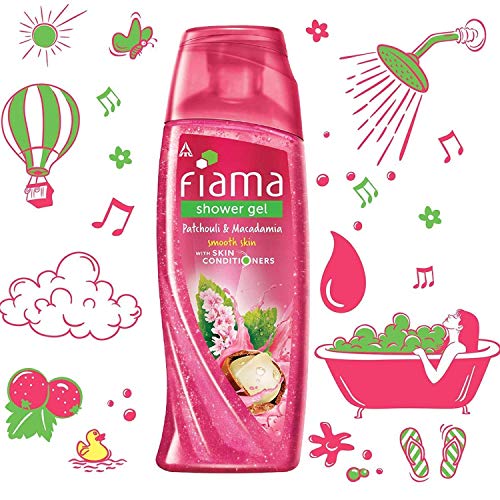 Image of Fiama Body Wash Shower Gel Patchouli & Macadamia, 750ml (250ml Combo Pack of 3), Body Wash for Women and Men, with Skin Conditioners for Smooth Skin, Suitable for All Skin Types