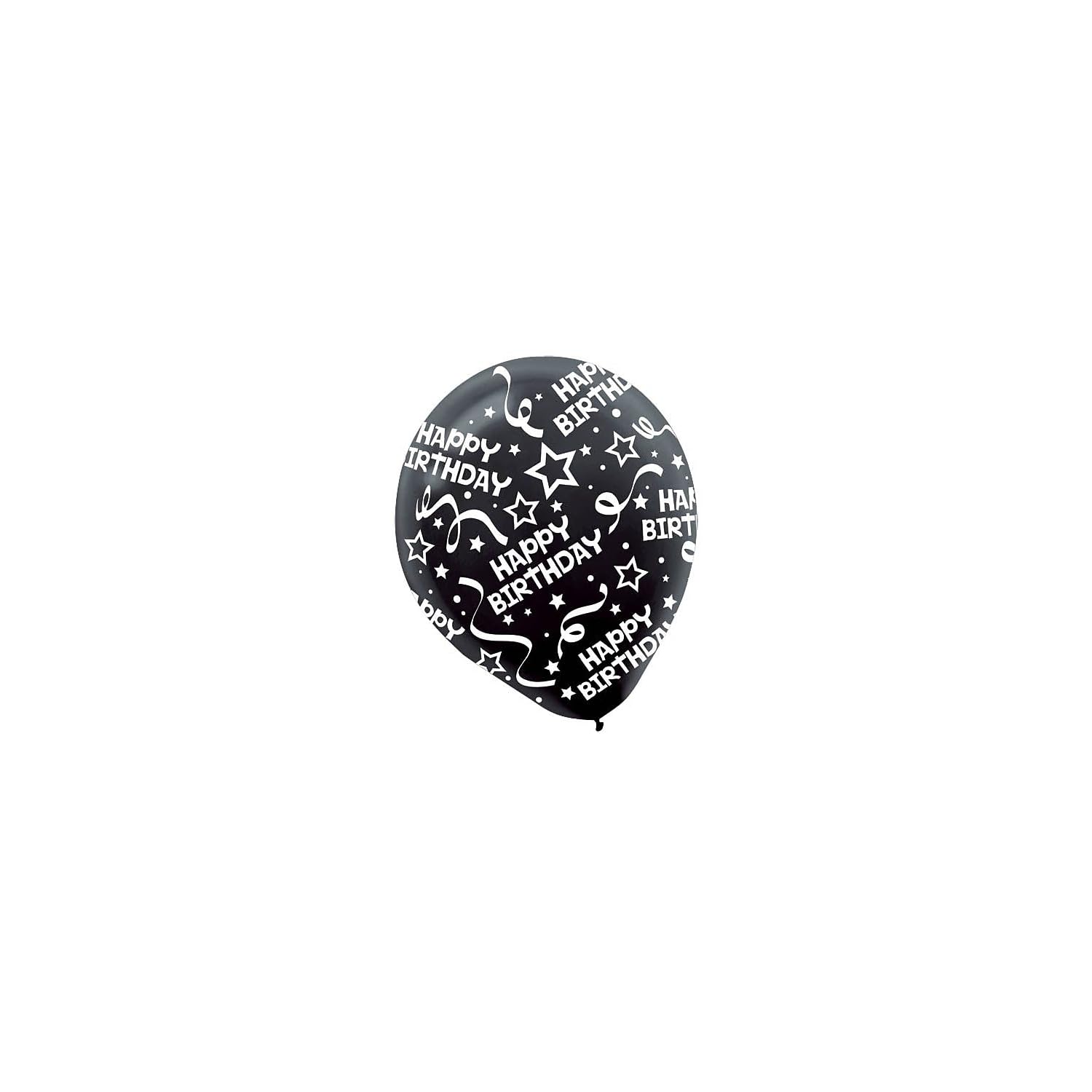 Ballons anniversaire confettis noir lot de 6 en latex transparent decoration fete chic