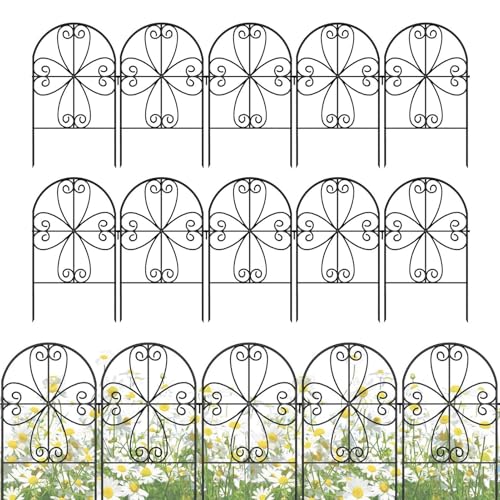 Protección para tumba y valla de jardín metálica con 10 paneles exteriores 2