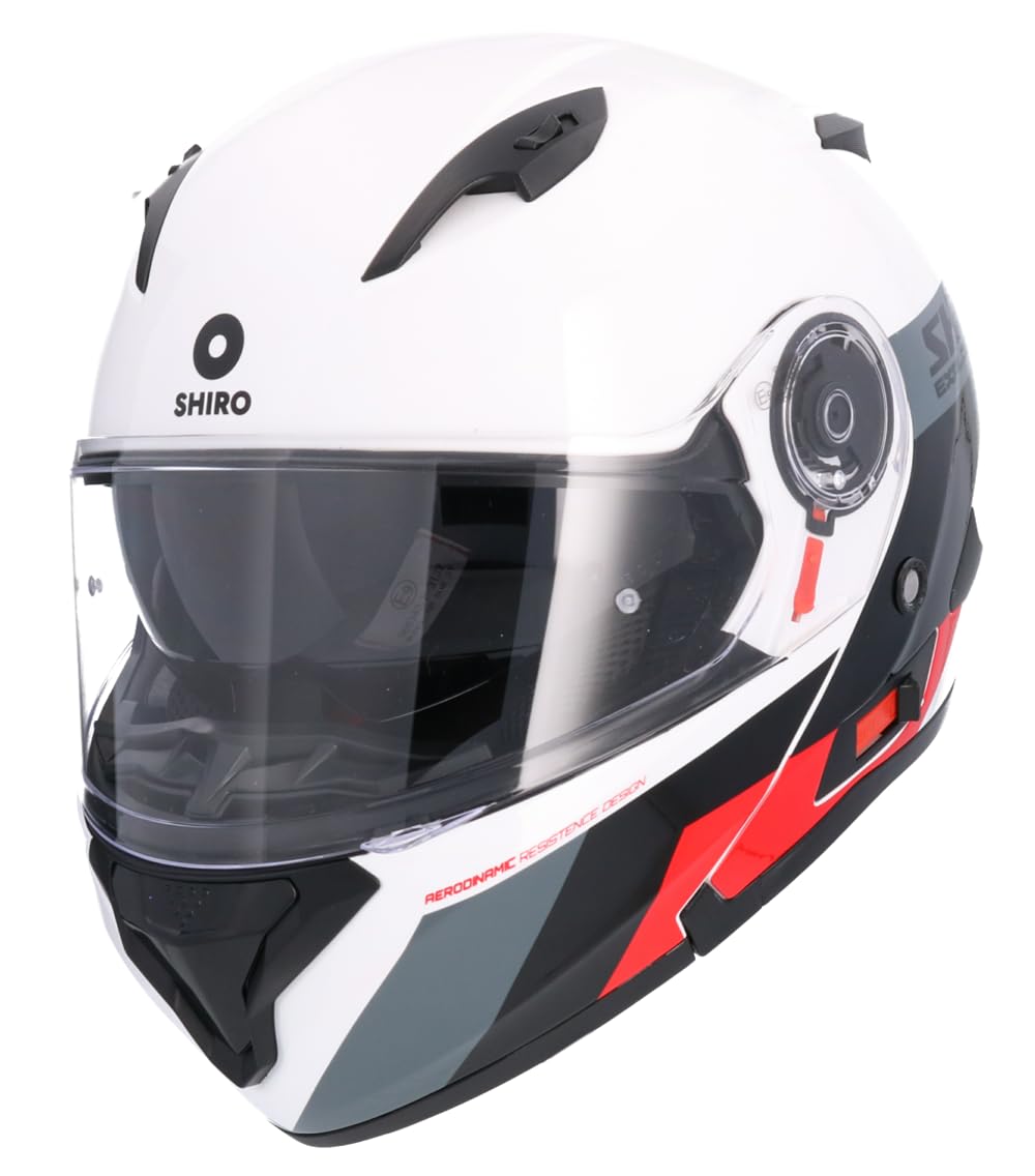 Casque Shiro Sh507 Casque Moto Intégrale Modulable Double Ecran