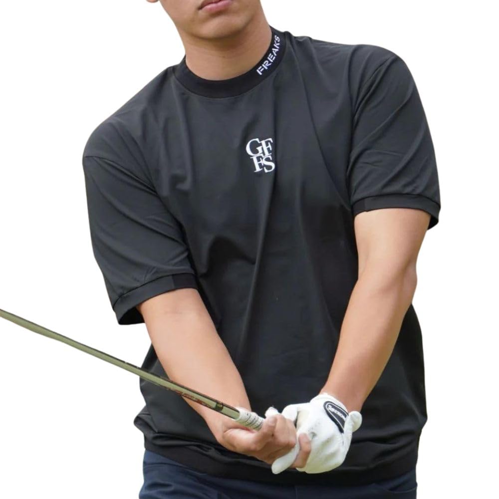 Amazon | [ゴルフフリークス] GFFS ロゴモックネックシャツ (M