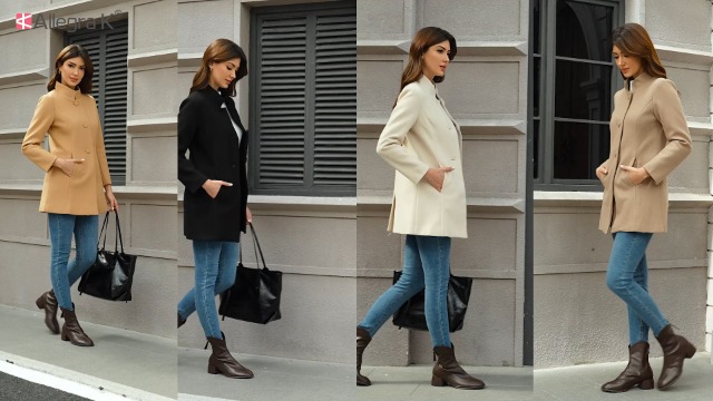 Amazon.com: Allegra K Women's Winter Overcoat Mid-Long Stand