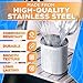 Perforated Stainless Steel Chopstick Holder – Drying Basket for Chopsticks & Utensils, Compact Oval Design with Hook for Kitchen Organization, Easy Storage and Utensil Drying, Sturdy & Dishwasher Safe