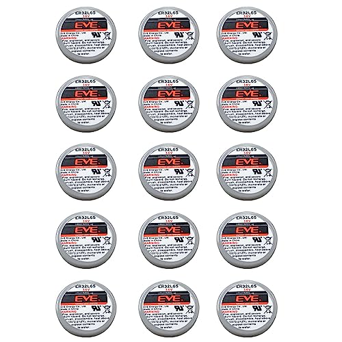 MEELER 15 Pcs ER32L65 3.6V 1000mAh Lithium Battery with Nickel Pins for Smoke Alarms Carbon Monoxide Detectors Intrusion Sensors and So On