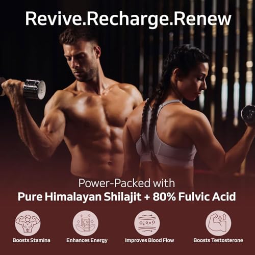 Image of Purely Yours Shilajit /Shilajeet Capsules w / 80% Fulvic Acid & KSM 66 Ashwagandha | eq. 8100mg /Serving | Boost Stamina, Strength & Muscle Growth | 60 Capsules