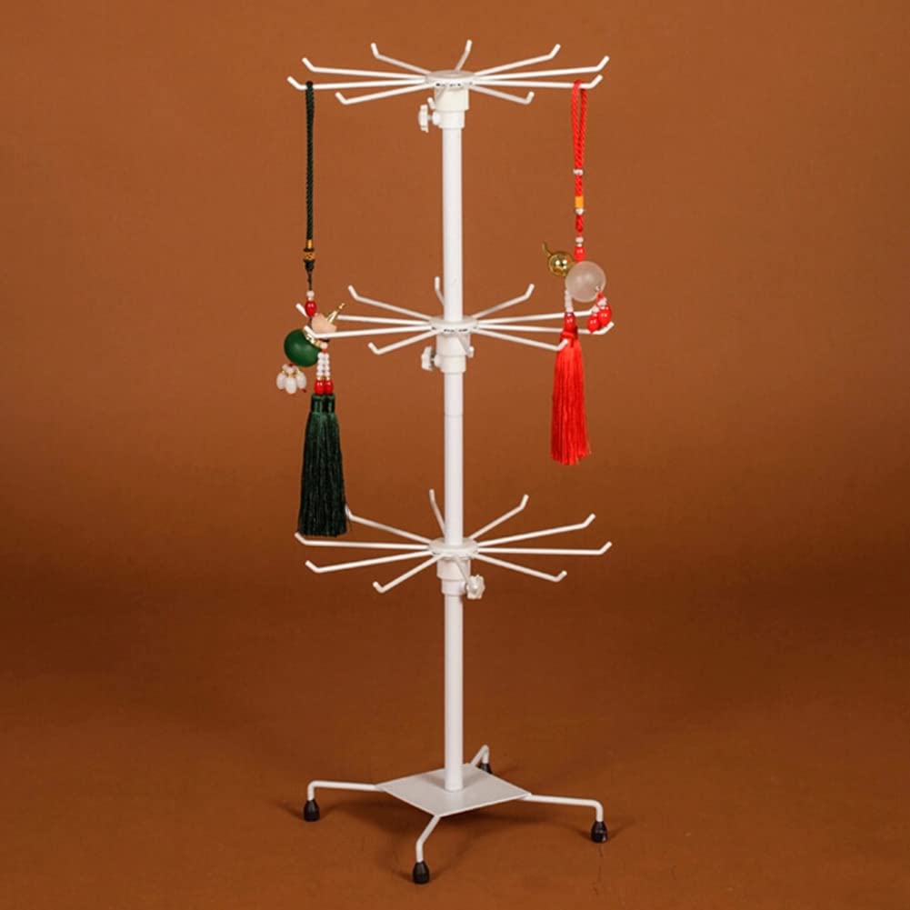 Présentoir Bijoux Rotatif 3 Niveaux BestAlice - Support Collier Métal Noir