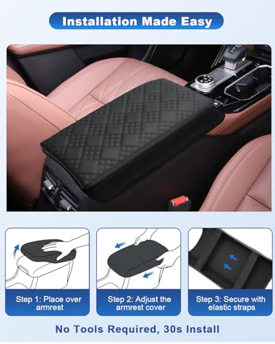 Image of CDEFG for 2025 2026 Mitsubishi Outlander Center Console Cover, for Mitsubishi Outlander GN (ES /SE /SEL /Trail Edition /Platinum) Accessories, Console Protector Leather Armrest Cover
