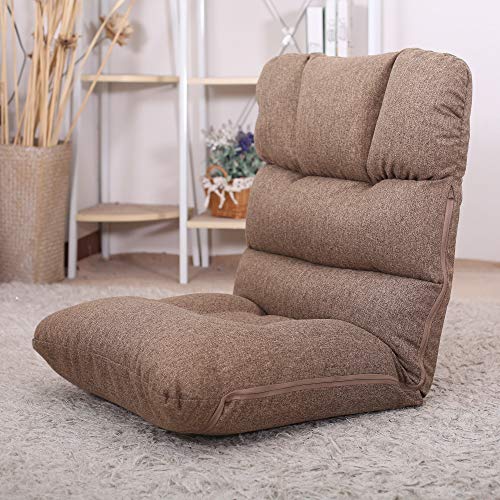 WAYTRIM Indoor Adjustable Floor Chair 5-Position Folding Padded Kids Gaming Sofa Chair, Perfect