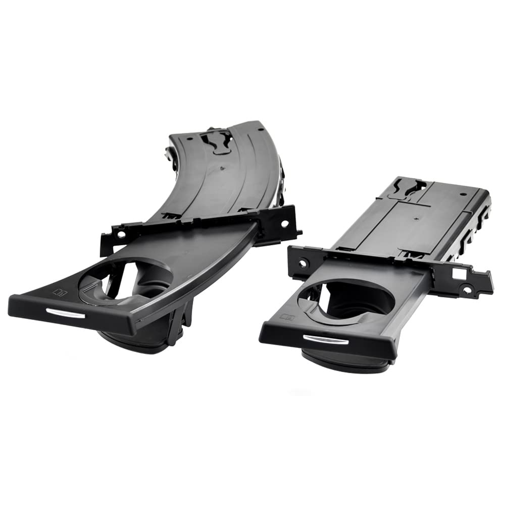 1 Paar Getränkehalter für die vordere Mittelkonsole, kompatibel mit B-MW E90, E91, E92, E93 (Schwarz)