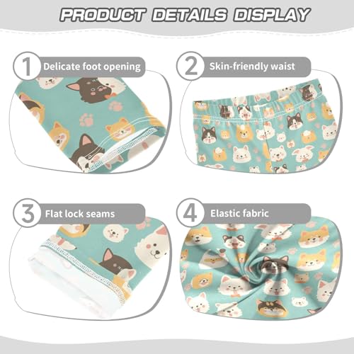 Cute Dogs Kids Girl's Basic Leggings Casual Full Length Leg Yoga Pants Exercise3