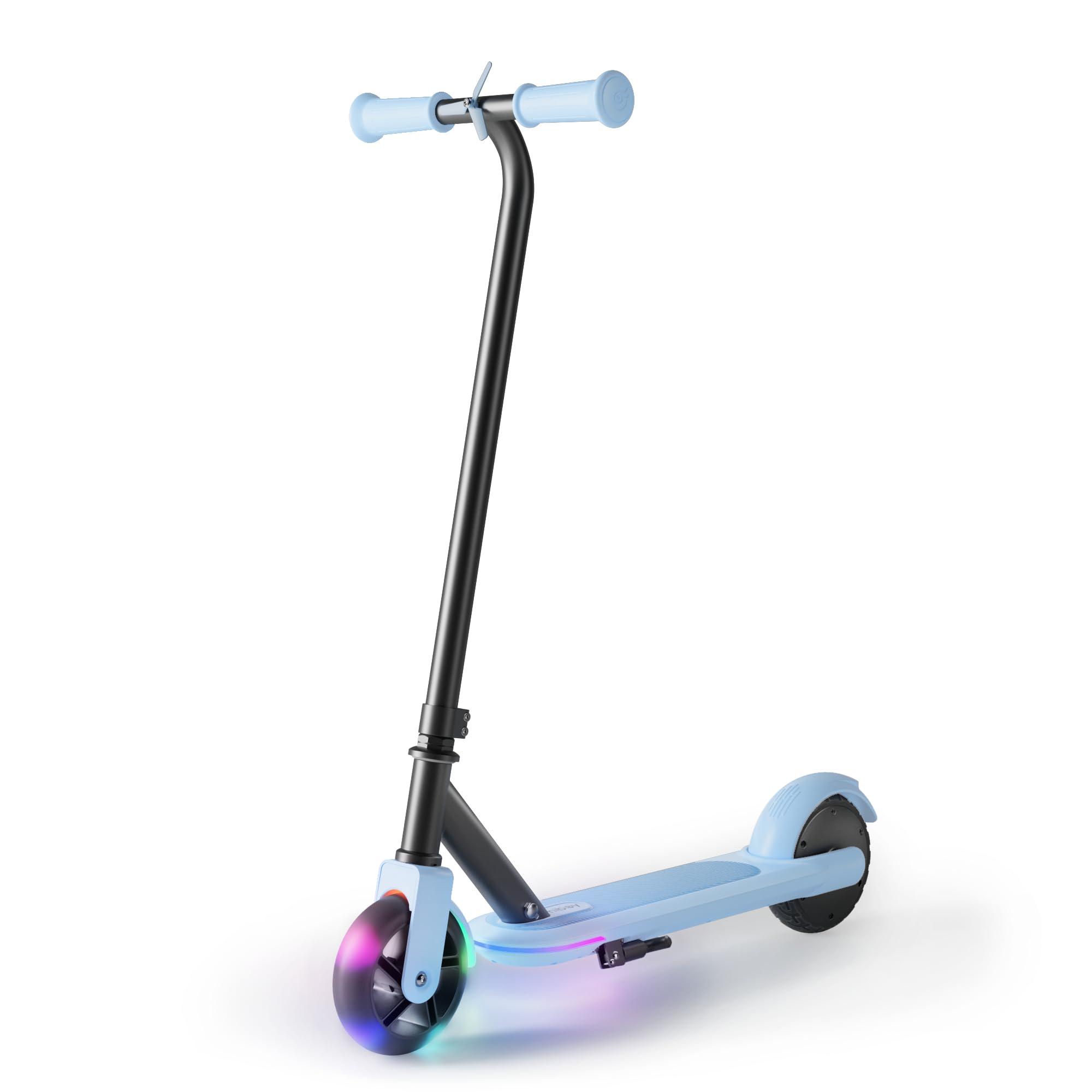 Electric Scooter for Kids Ages 4-10 5MPH Safe Speed 6 Miles Range 6 Solid Tires Foot-Activated Start Lightweight