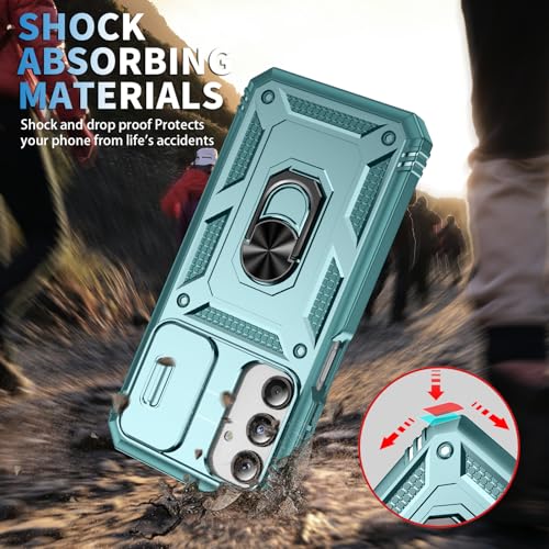Coque Samsung A16 5G antichoc verte protégeant l'objectif des rayures