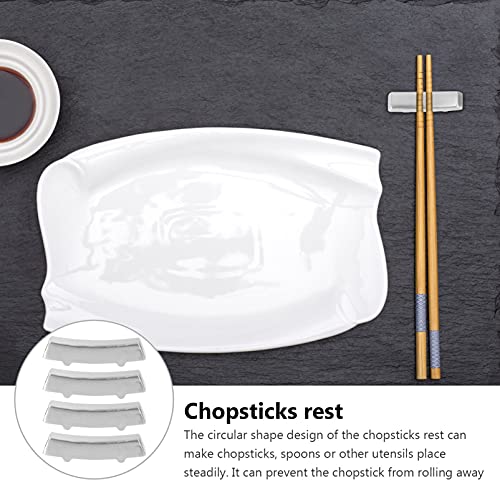 DOITOOL 4 peças de descanso de hashis de aço inoxidável, descanso de faca, suporte de pauzinhos, con