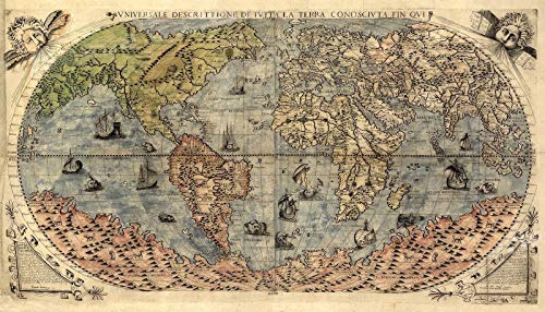 Imán decorativo con diseño de mapa mundial, 5 pulgadas miniatura 1