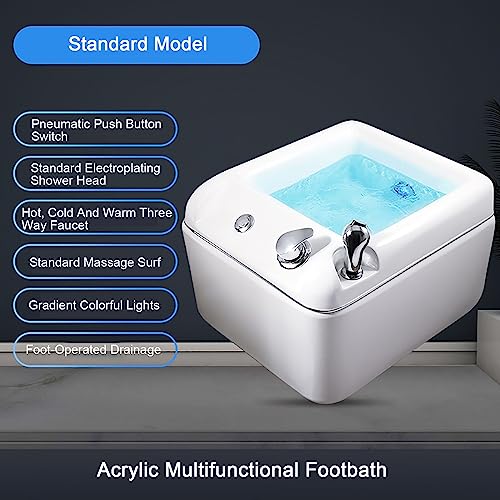 Masajeador de pies acrílico con calor y spa portátil miniatura 6