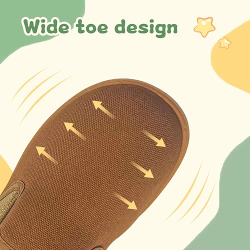 Toddler Kids Wide Barefoot Shoes Girls Boys Minimalist Slip On Canvas Sneakers Lightweight Casual Walking Shoes Fit Naturally Zero-Drop Sole2