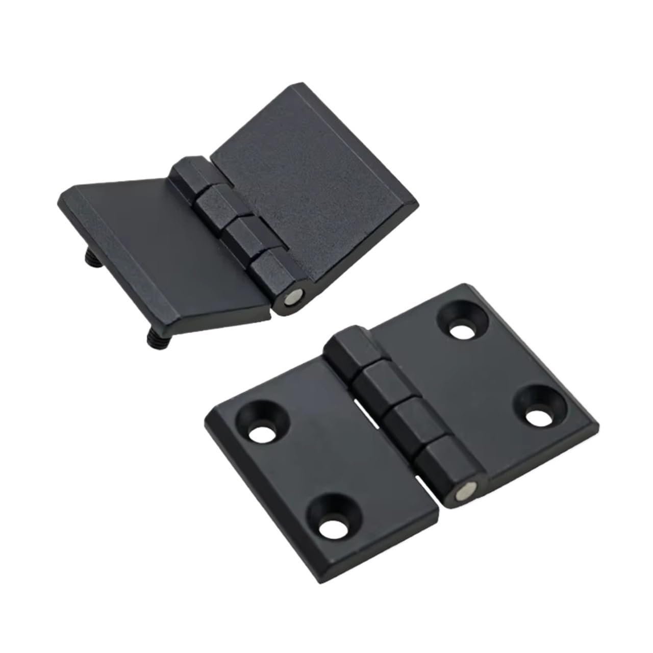 Zinc Alloy Extended and Widened Square Hinge Industrial Equipment Electrical Box Hinge 1Pcs(Chrome Flash-Small)
