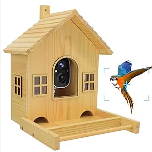 Smart Bird Feeder Camera: 1080P HD Bird Watching Camera Auto-Capture Bird Videos & Motion Detection, APP Notify, Bird House with Built-in Microphone, Ideal Gift for Family, Friends, Bird Lovers asin的图片