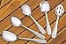 Premium 5-Piece Stainless Steel Cooking & Serving Set, Includes Solid, Oval, Slotted, Square Spoons & MultiServer - Heavy Gauge Durability - Modern Mirror Finish Flatware