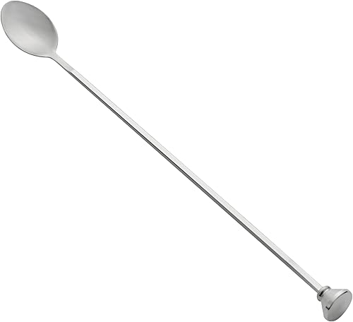 Miniatura 2 de Restaurantware Bar Lux - Cuchara de barra de 12 pulgadas, 1 cuchara de doble extremo, mango en espiral, cuchara de barra de acero inoxidable