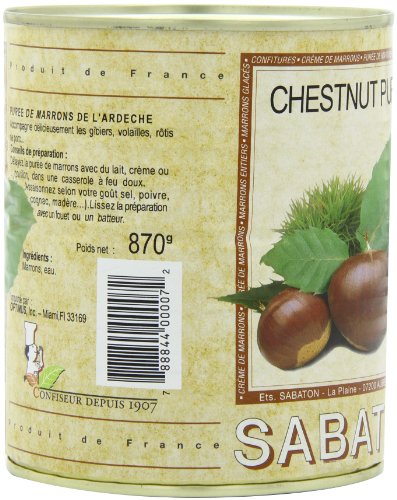 Sabaton France (Chestnuts) Marrons Puree, 30.5-Ounce Can