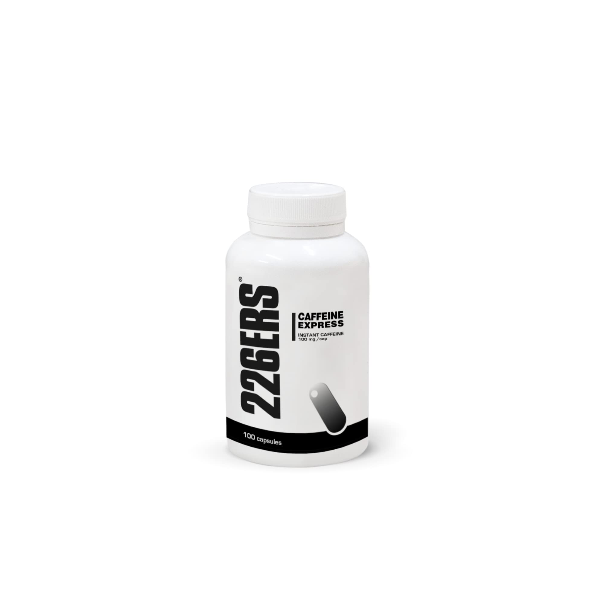 226ERS - Caffeine Express, Cafeína Instantánea para Deportistas, de Fácil Digestión, Ayuda a Reducir Cansancio y Fatiga, Fuerza y Mejora de Rendimiento 100 Cápsulas