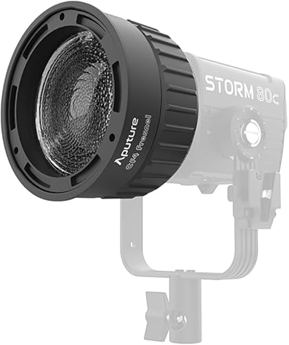 Aputure CF4 Fresnel para Storm 80c, intensificador de luz compacto con montaje Mini ProLock y funda protectora de transporte
