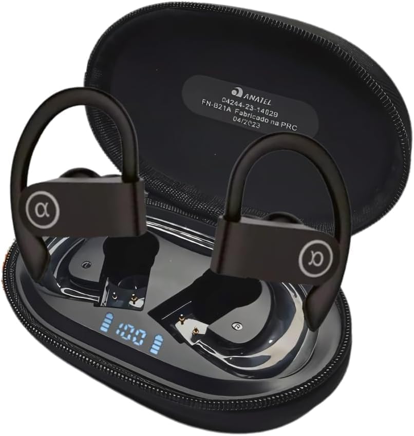 Fone de Ouvido Bluetooth 5.4 Esportivo, IPX5 à Prova D'Água, Até ...