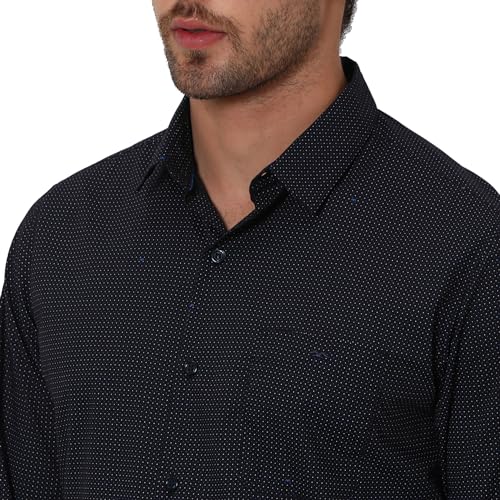 Image of MUFTI Men's Printed Slim Fit Cotton Casual Shirt with Spread Collar & Full Sleeve(Also Available in Plus Size) |Cotton Casual Shirt for Men | Casual Shirt for Men