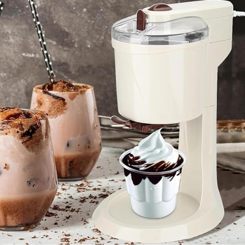 YLANMEI Eismaschine mit Kompressor, Eismaschine für Zuhause, Joghurt-Eismaschinen, Automatische Softeismaschine 1L für Joghurt, Sorbet